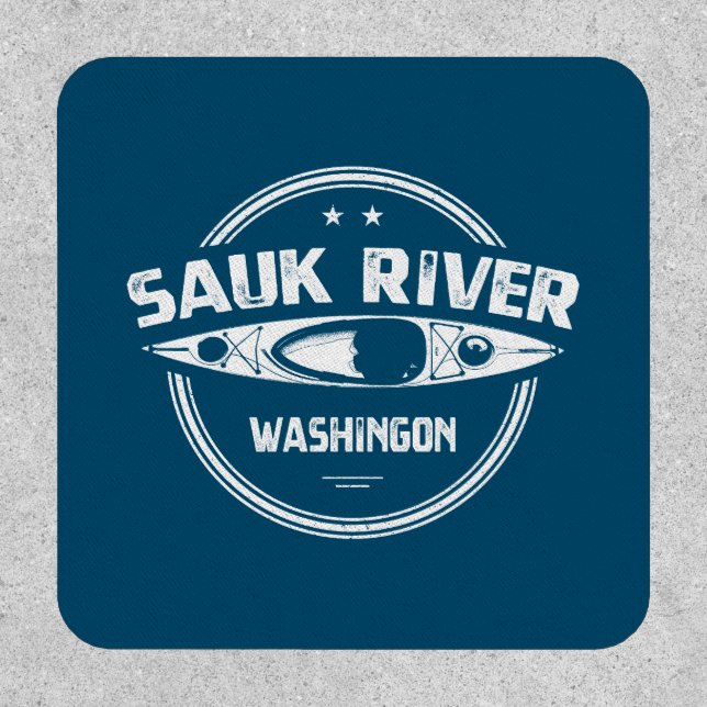 Sauk River Washington Kayaking Patch (Front)