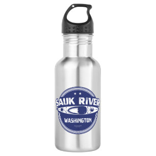 Sauk River Washington Kayaking Stainless Steel Water Bottle