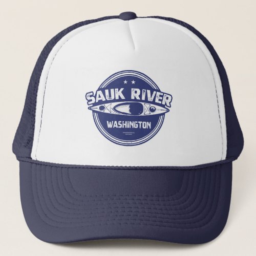 Sauk River Washington Kayaking Trucker Hat