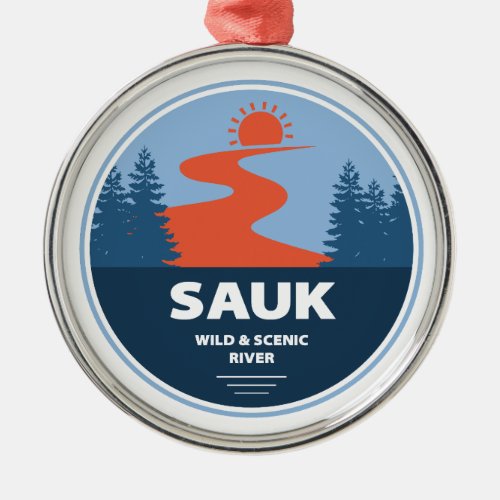 Sauk Wild And Scenic River Washington Metal Ornament