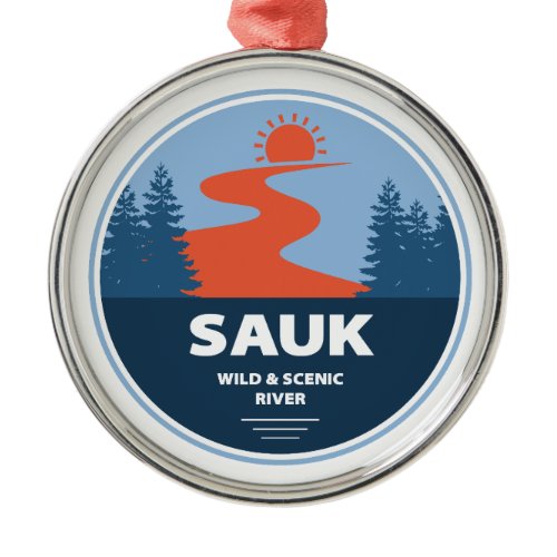 Sauk Wild And Scenic River Washington Metal Ornament