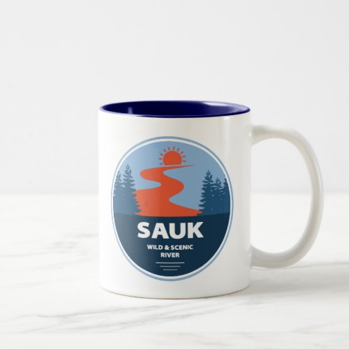 Sauk Wild And Scenic River Washington Two_Tone Coffee Mug