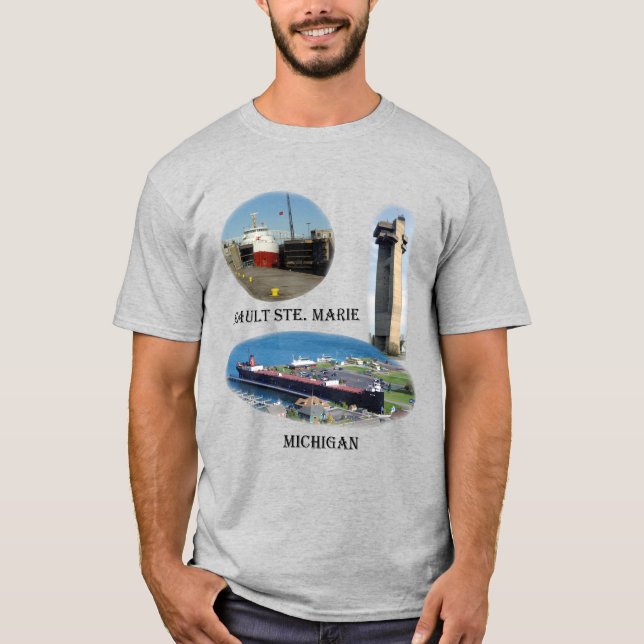 Sault Ste. Marie, Michigan color shirt (Front)