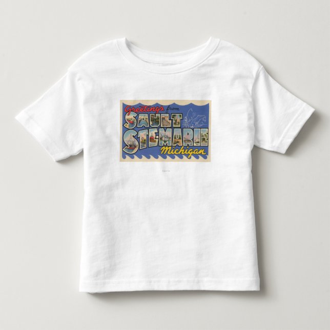 Sault Ste. Marie, Michigan - Large Letter Toddler T-shirt (Front)