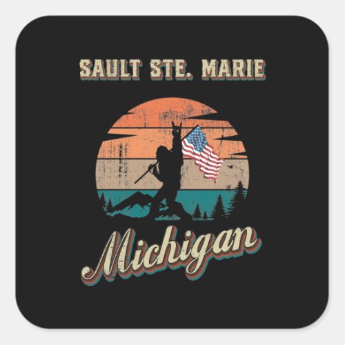 Sault Ste Marie Michigan Square Sticker