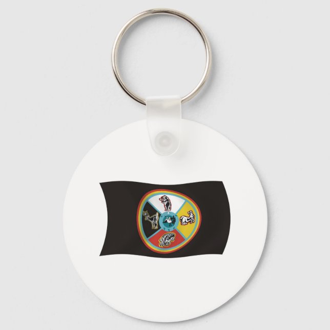Sault Ste. Marie Tribe Flag Keychain (Front)