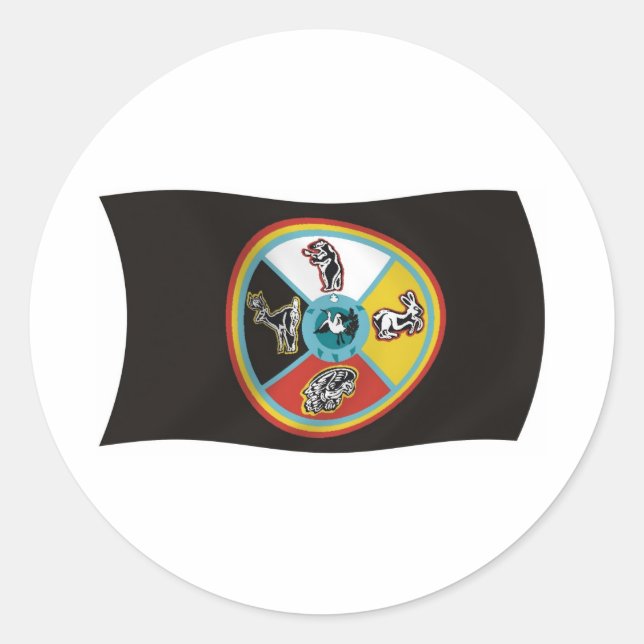 Sault Ste. Marie Tribe Flag Sticker (Front)