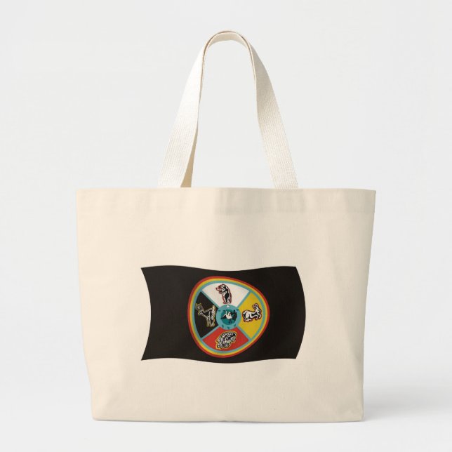Sault Ste. Marie Tribe Flag Tote Bag (Front)