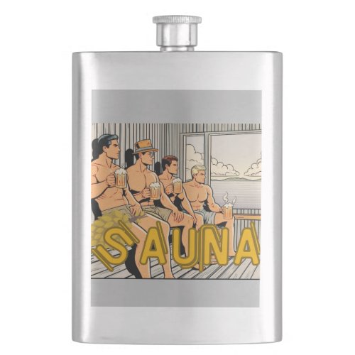 Sauna Day with Best Friends Flask