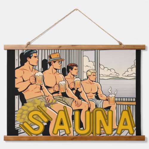 Sauna Day with Best Friends Hanging Tapestry
