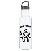 Dog Mom Custom Name Water Bottle Heart Dog Paw Print 32 Oz Personalized  Stainless Steel Insulated Water Bottles for Adults Older Kids 