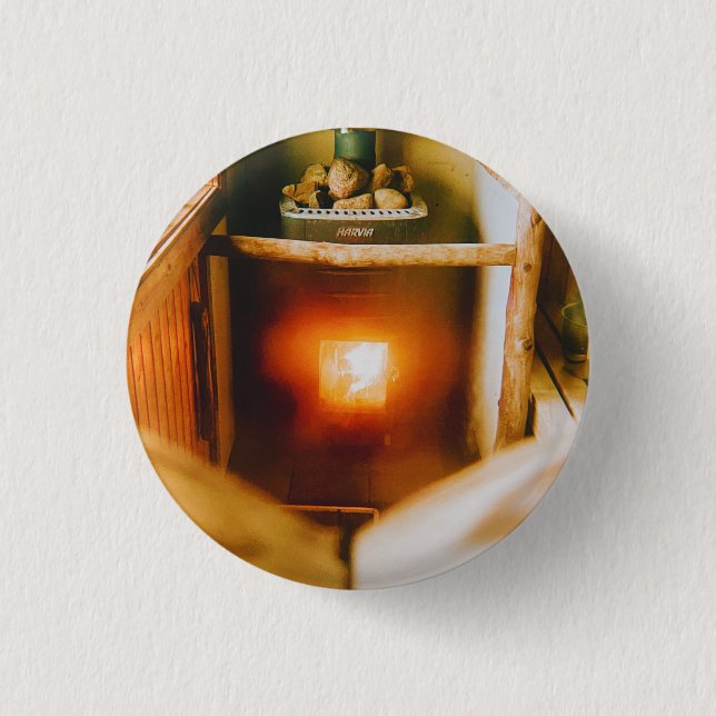 Sauna Hygge Evening  Button (Front)