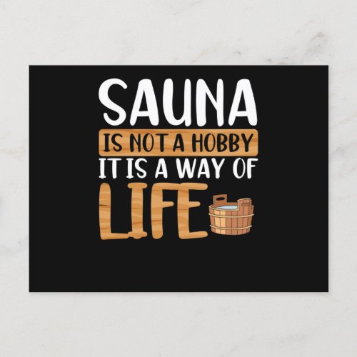 Sauna is not a hobby postcard