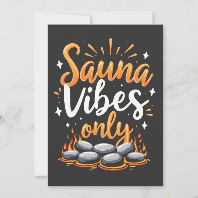 Sauna Vibes Only Sauna Enthusiast Spa Day  Thank You Card (Front)
