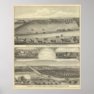 Saunders County Farms, Nebraska Poster