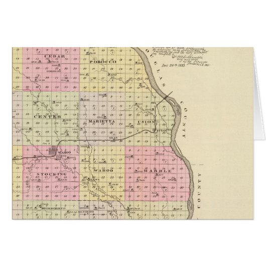 Saunders County, Nebraska Cards (Front Horizontal)