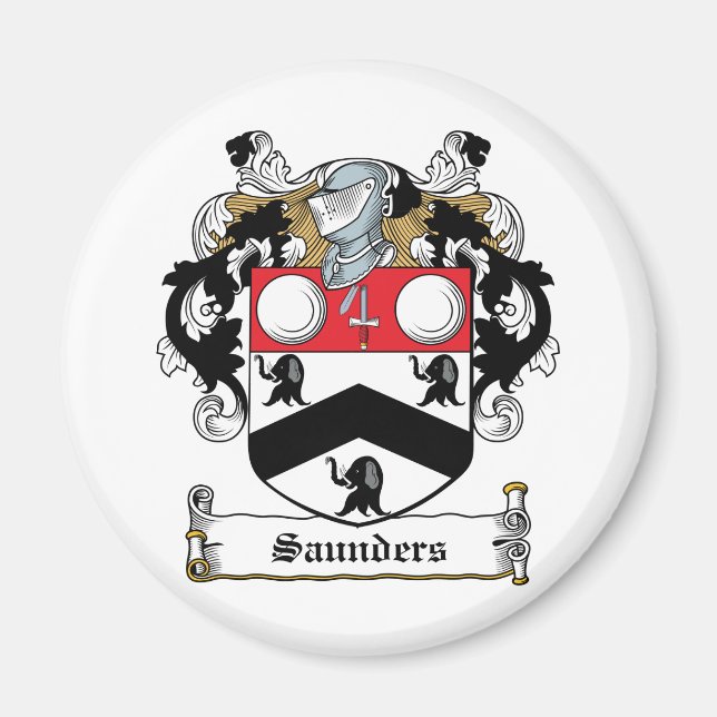 Saunders Family Crest Magnet (Front)