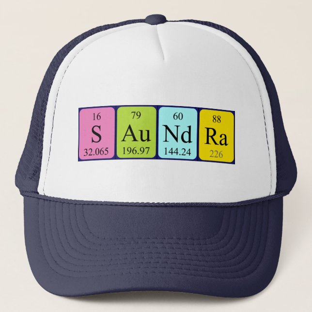 Saundra periodic table name hat (Front)