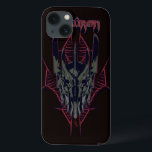 Sauron Icon iPhone 13 Case<br><div class="desc">The Hobbit: The Battle of the Five Armies | This is a shaded cartoon graphic of Sauron with his name and head forming a crest.</div>