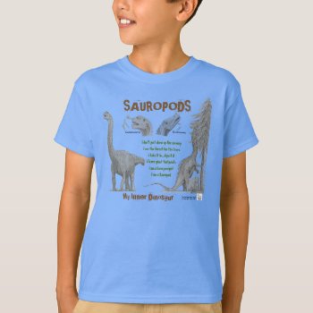 Sauropods My Inner Dinosaur Kids Shirt Greg Paul by Eonepoch at Zazzle
