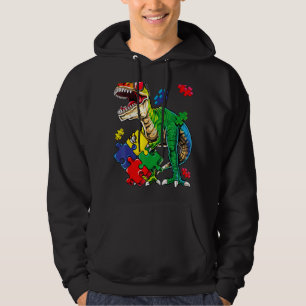 Saurus Dinosaur Saurus Autism Awareness Hoodie