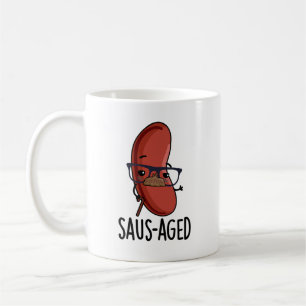 Saus-aged Funny Old Sausage Puns Coffee Mug