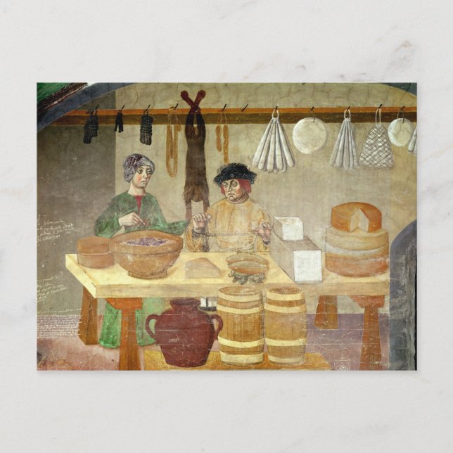 Sausage and Cheese Sellers Postcard (Front)
