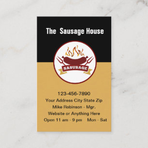 Sausage Barbeque Restaurant  Modern Business Card