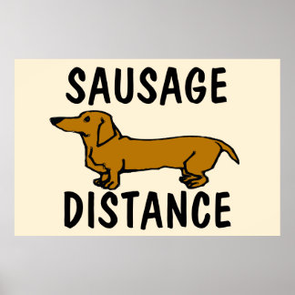 Sausage Distance, DachshundPoster Poster