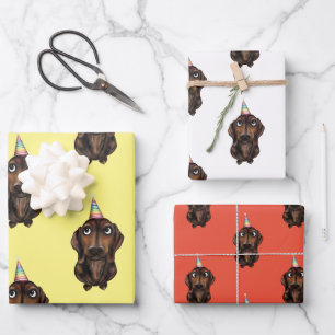 Sausage Dog Birthday Wrapping Paper