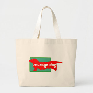 SAUSAGE DOG DACHSHOUND LARGE TOTE BAG