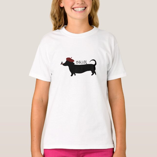 Sausage Dog Girl tshirt (Front)