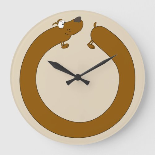 Sausage Dog Large Clock