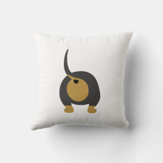 Sausage dog lunch/Dachshund Throw Pillow