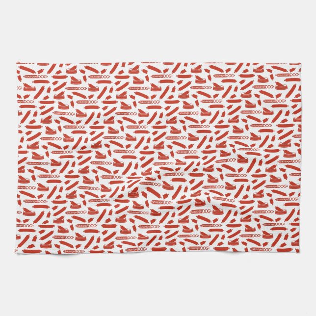 Sausage Dog pattern Towel (Horizontal)