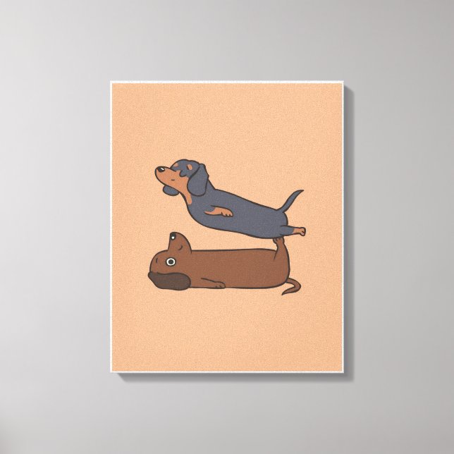 Sausage Dog Picture | Lovely Dog Canvas Print (Front)