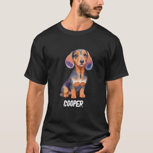 Sausage dog watercolor T_Shirt