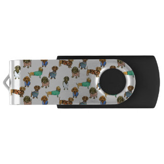 Sausage dogs / dachshunds with jumpers USB flash drive