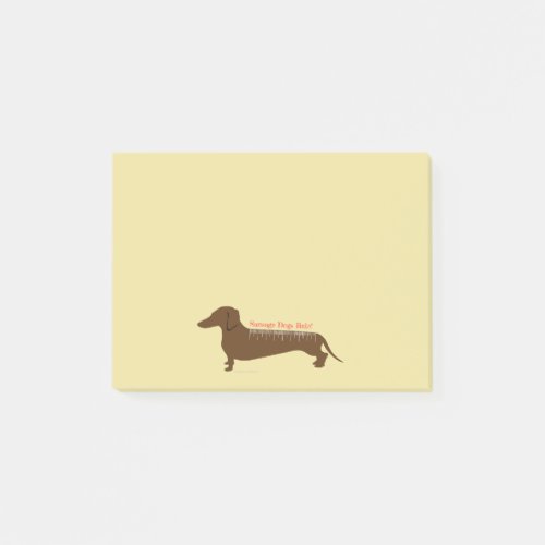 Sausage Dogs Rule Post_it Notes