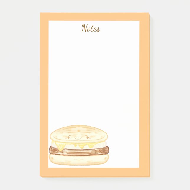 Sausage,Egg And Cheese Sandwich  Post-it Notes (Front)