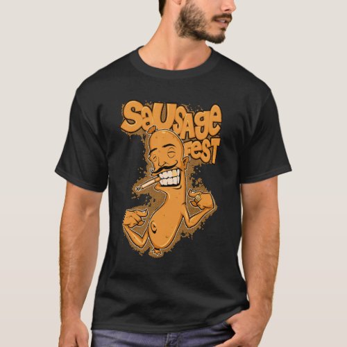 Sausage Fest Bold and Playful T_Shirt Design