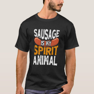 Sausage is My Spirit Animal Smoker Grill Barbecue  T-Shirt