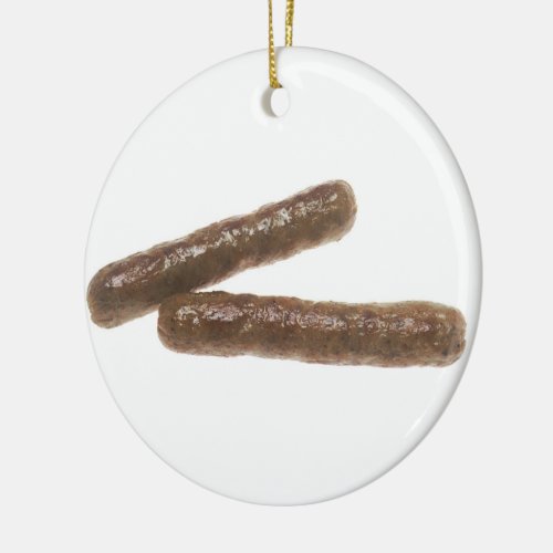 Sausage Links Ceramic Ornament