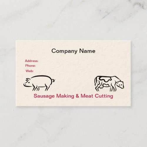 Sausage &amp; Meat Business Card