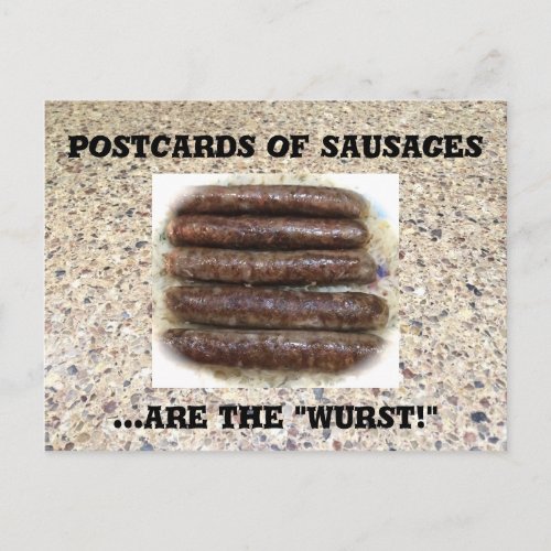 Sausage meat  Funny Food Postcard Postcrossing Postcard
