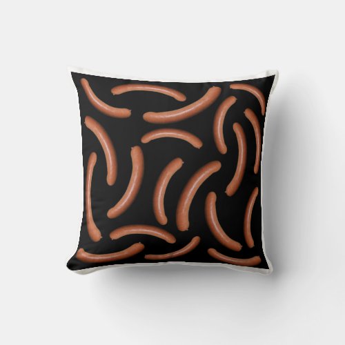 Sausage pattern throw pillow