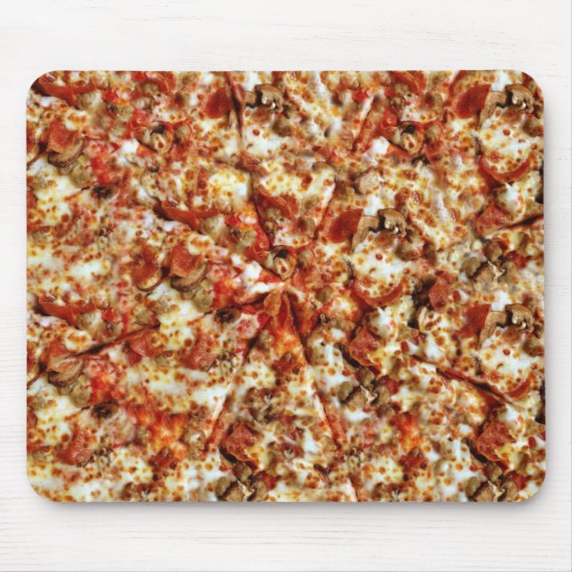 Sausage Pepperoni Pizza Mouse Pad (Front)
