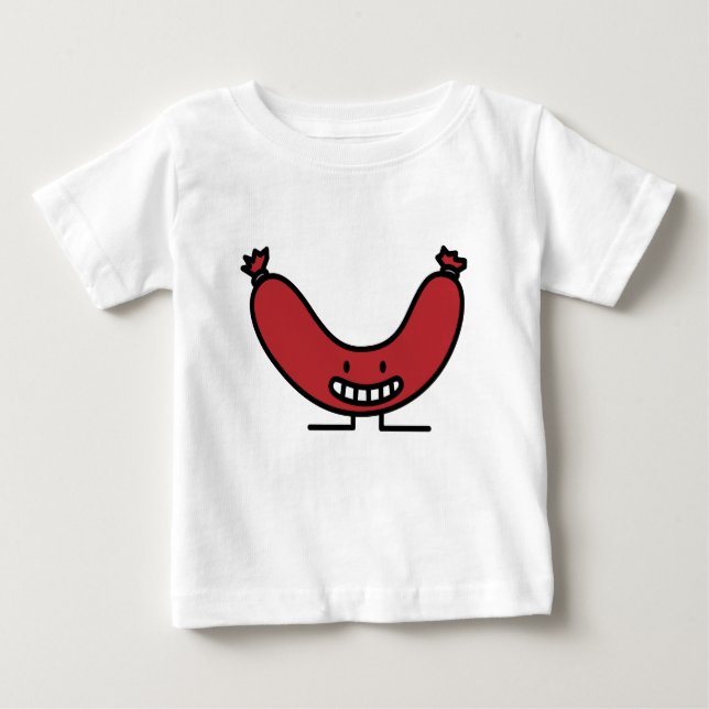 Sausage pork beef kielbasa meat wiener hot dog baby T-Shirt (Front)