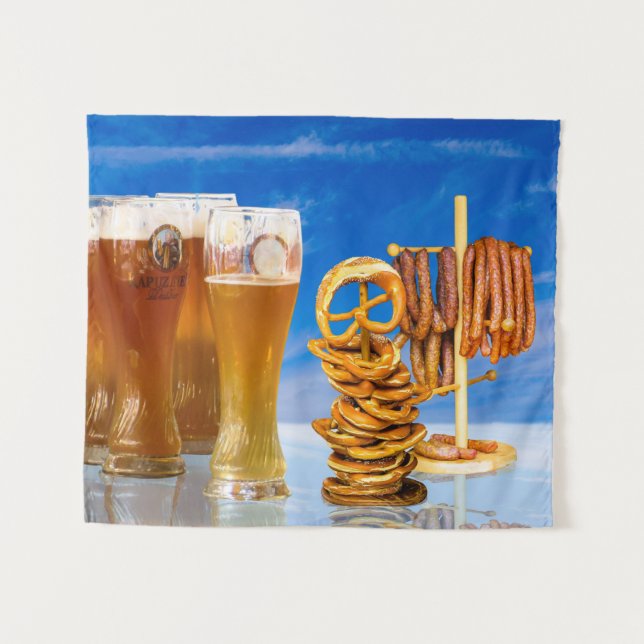Sausage, Pretzels, and Beer Tapestry (Front (Horizontal))