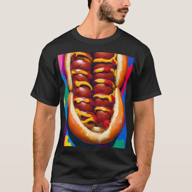 Sausage Sensation - Big Bite Hot Dog T-Shirt (Front)